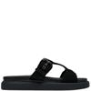 CLARKS  WOMENS  SANDAL - BLACK SUEDE